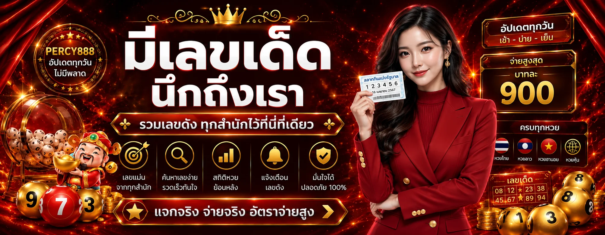 ผลหวย PERCY888 รวมตัวเลขและงวดล่าสุด